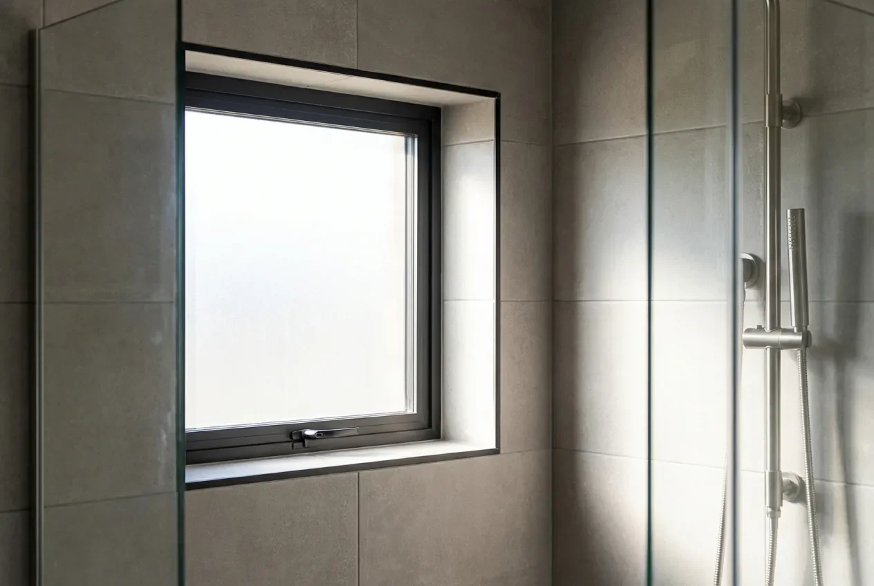 Fenêtre de douche moderne parfaitement étanche